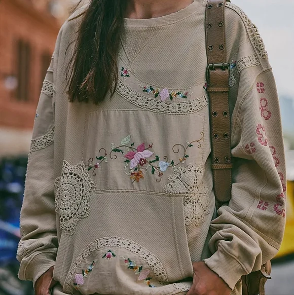 Free People Grams Attic Sweatshirt size S NWT - Picture 6 of 11